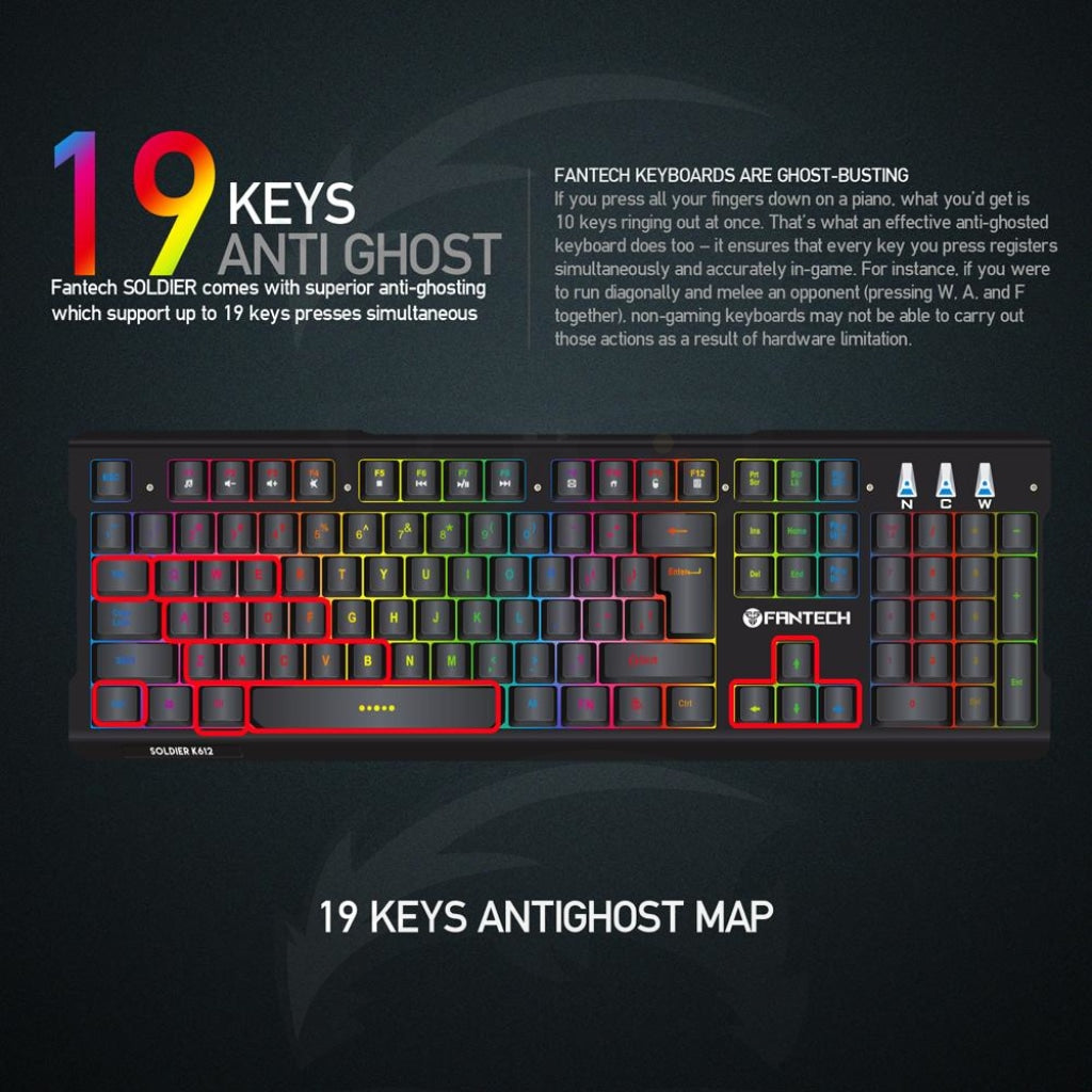 Fantech K612 Soldier Rgb Gaming Keyboard Fantech K612 Soldier Rgb Gaming Keyboard